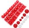 200PCS Red Safety Eyes with Washers for Amigurumi – 10/15/24mm Plastic Eyes for Crochet Dolls & DIY Crafts